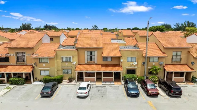 an aerial view of multiple house