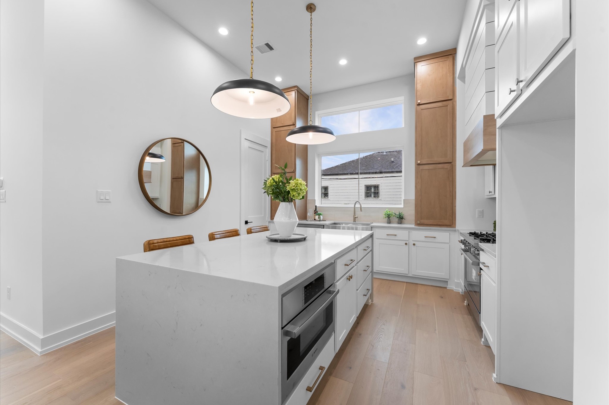 2916 Michaux Street Houston, TX 77009 - Photo 10 of 41 Chef's kitchen featuring large island.