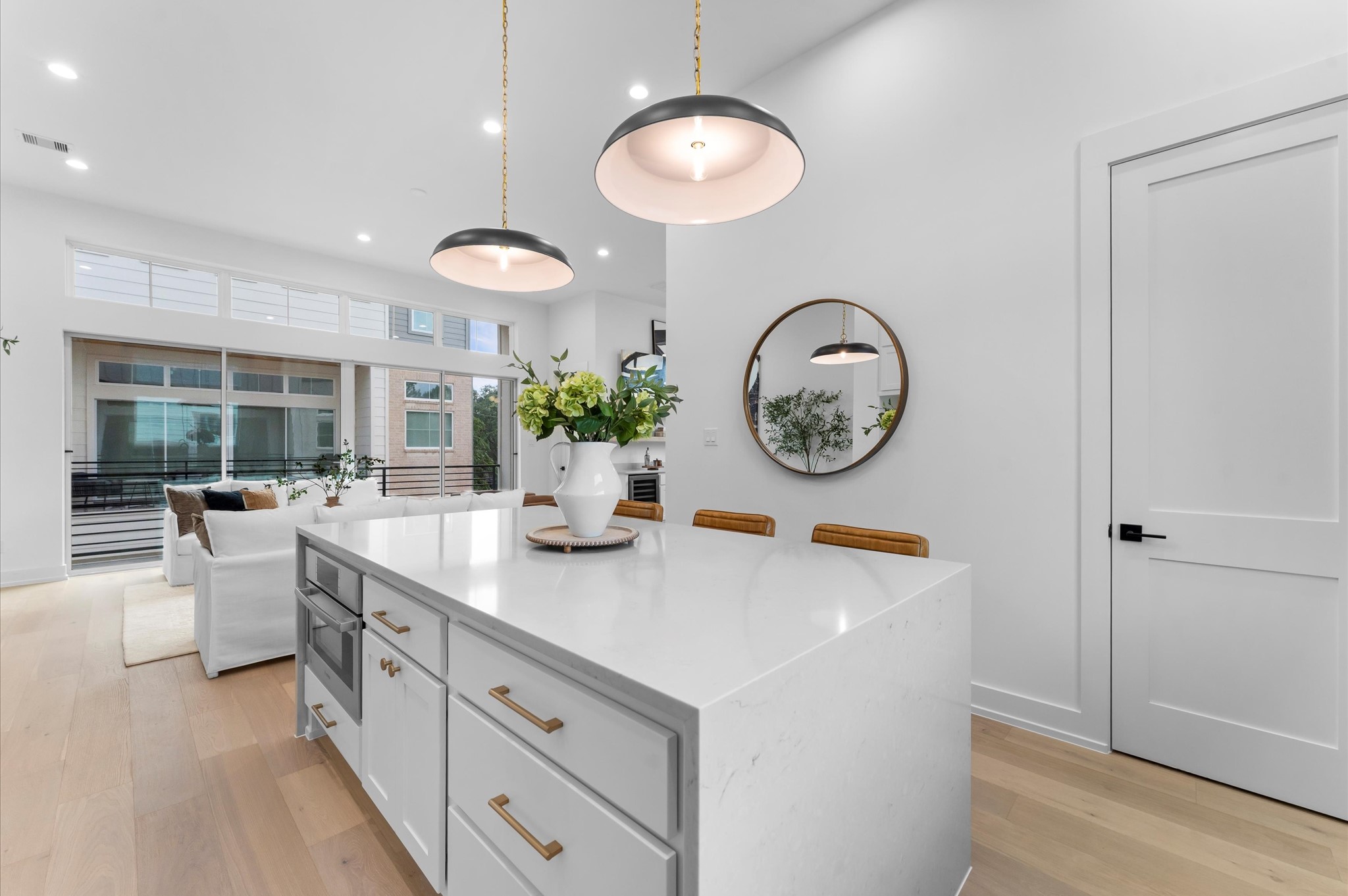 2916 Michaux Street Houston, TX 77009 - Photo 12 of 41 Generous island with beautiful and durable quartz countertops.