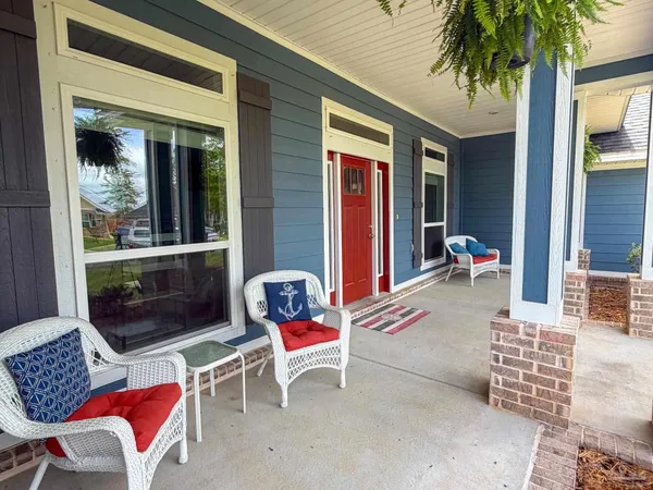 a outdoor space with patio furniture