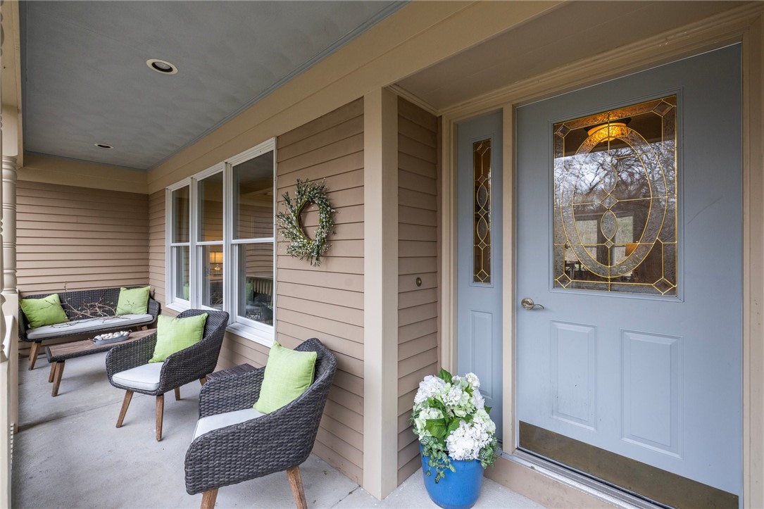 110 Table Rock Road South Kingstown, RI 02879 - Photo 4 of 47 Covered front porch, perfect for morning coffee with views of the custom stonewalls and perennial gardens