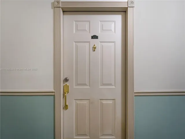 a view of a door