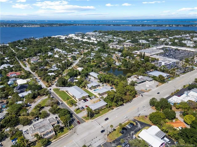 an aerial view of multiple house