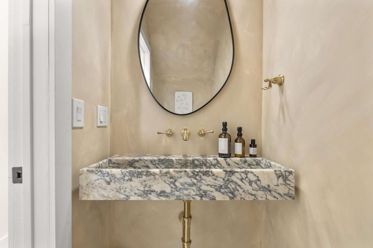 40 Old Quarry Road Woodbridge, CT 06525 - Photo 22 of 39 a bathroom with a granite countertop sink and a mirror