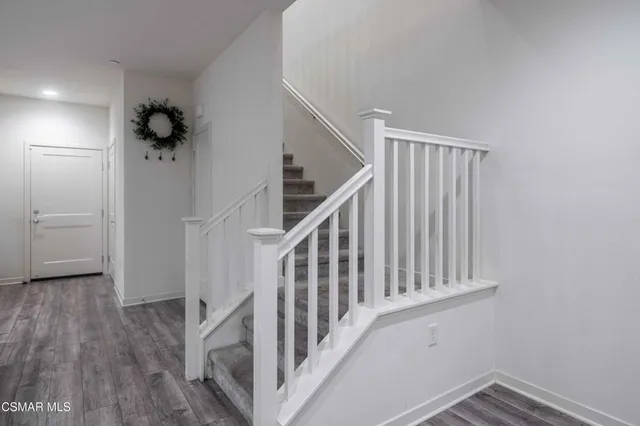 a view of hallway with stairs