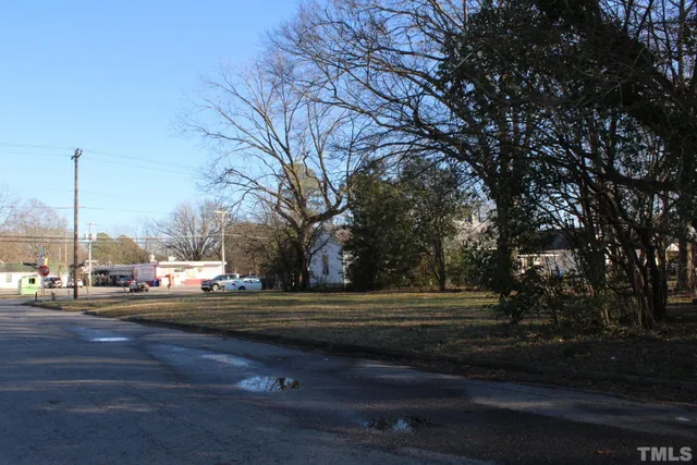 a view of road with trees