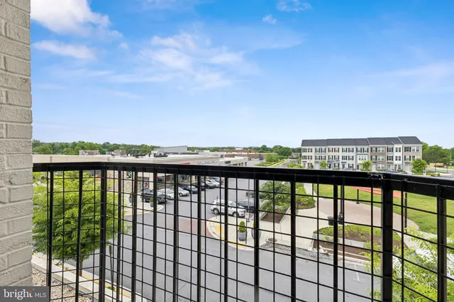 a view of city from a balcony