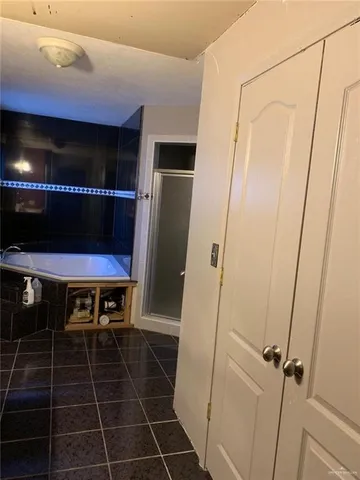 a bathroom with a sink and a shower