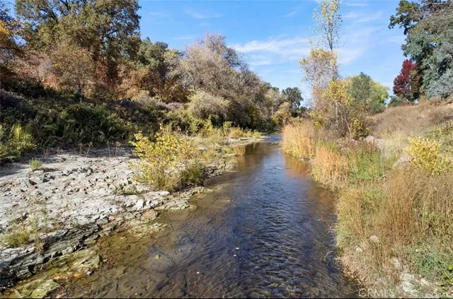 a view of a lake with outside space