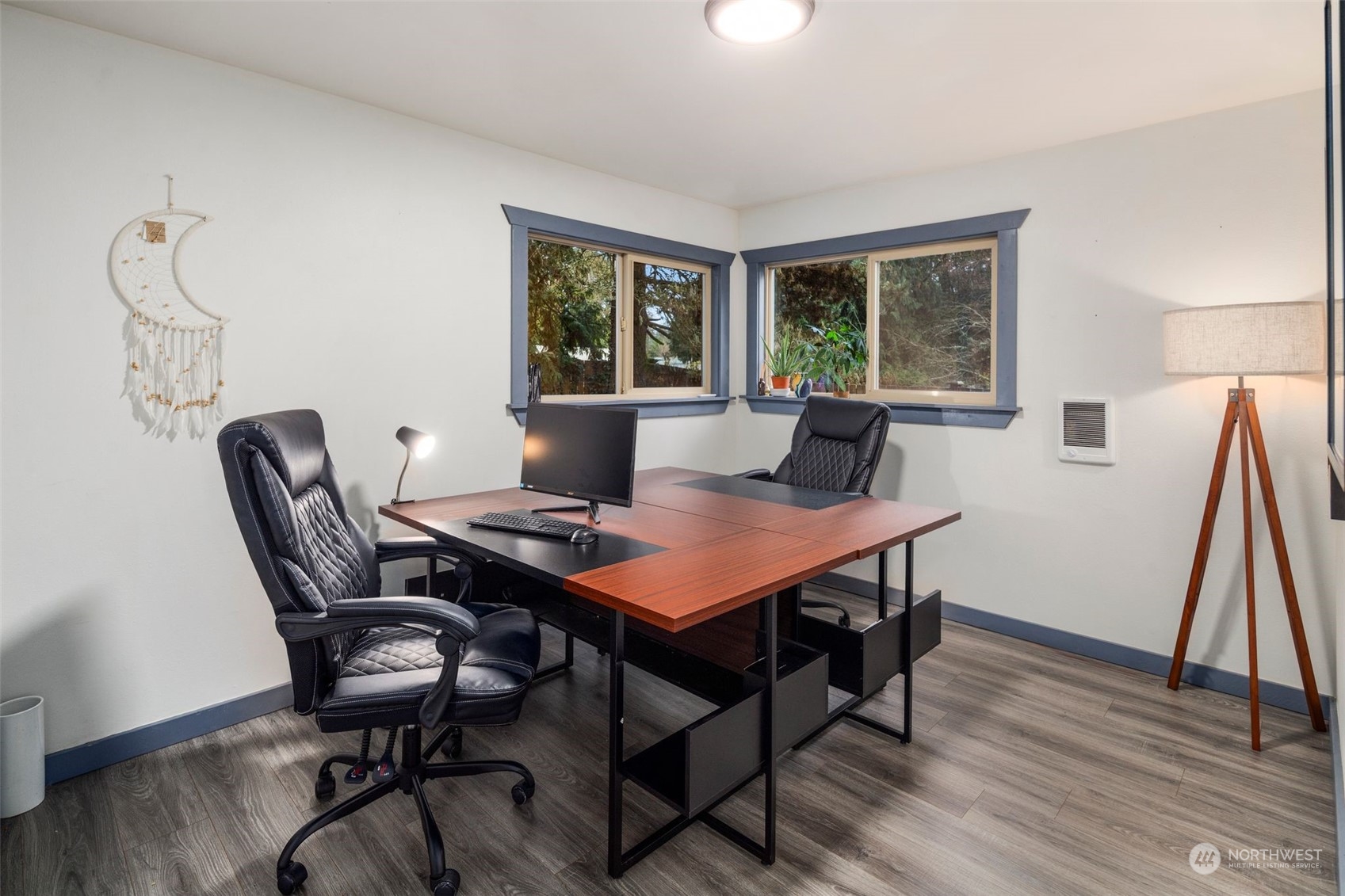 18337 Southeast May Valley Road Issaquah, WA 98027 - Photo 26 of 40 a view of a workspace with furniture and a window