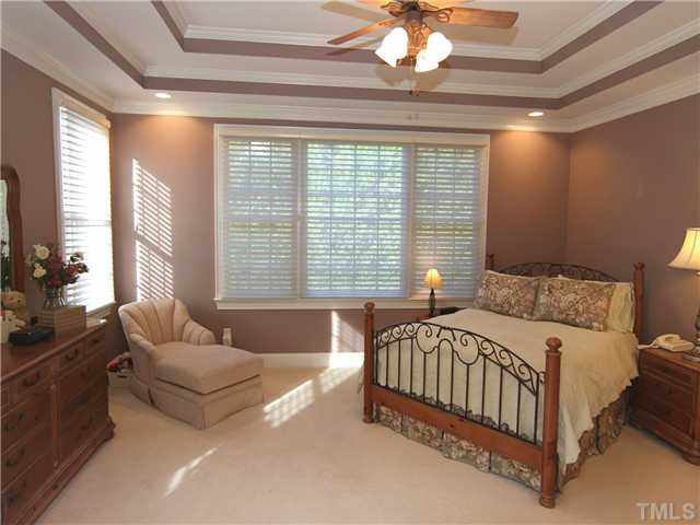12501 Ribbongrass Court Raleigh, NC 27614 - Photo 13 of 25 First floor master. Note the beautiful trey ceiling and windows. Master Bedroom