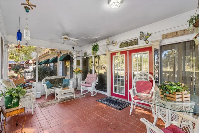 a living room filled with furniture