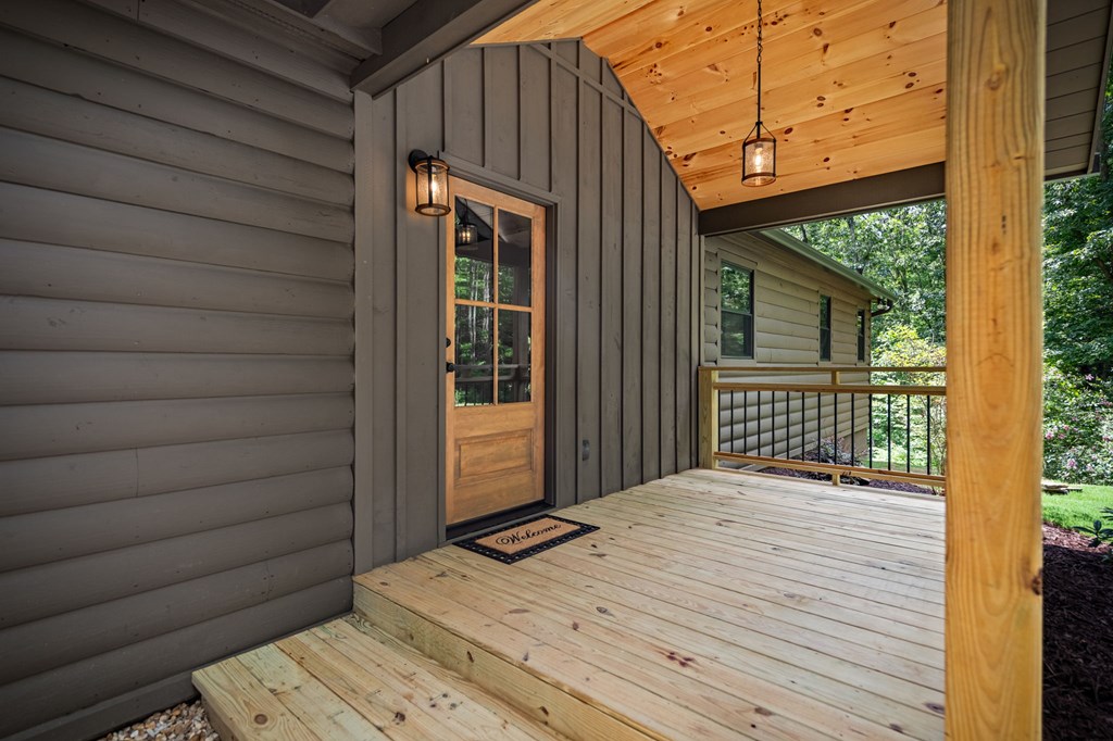 570 Cabin Trail Blue Ridge, GA 30513 - Photo 16 of 53 a view of a wooden door and a yard