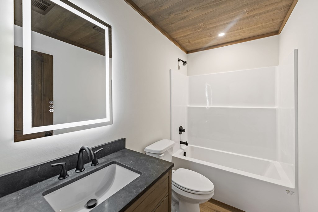 570 Cabin Trail Blue Ridge, GA 30513 - Photo 39 of 53 a bathroom with a sink toilet tub and shower