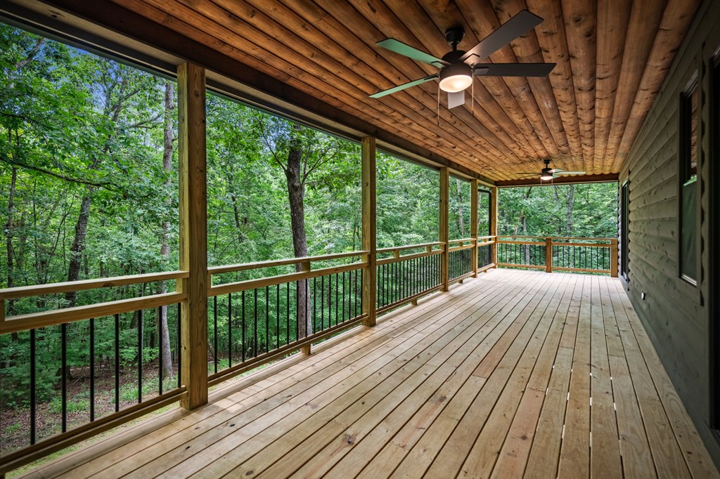570 Cabin Trail Blue Ridge, GA 30513 - Photo 41 of 53 a view of balcony with wooden floor