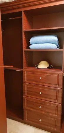 a close view of closet