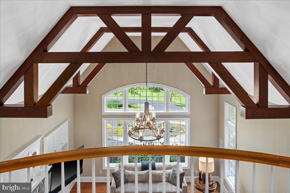 2155 Aquetong Road New Hope, PA 18938 - Photo 31 of 53 Upper Level Balcony View to Main Level Family Room