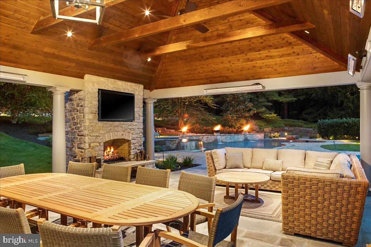 2155 Aquetong Road New Hope, PA 18938 - Photo 4 of 53 Pavilion with 1st of 2 Outdoor Fireplaces