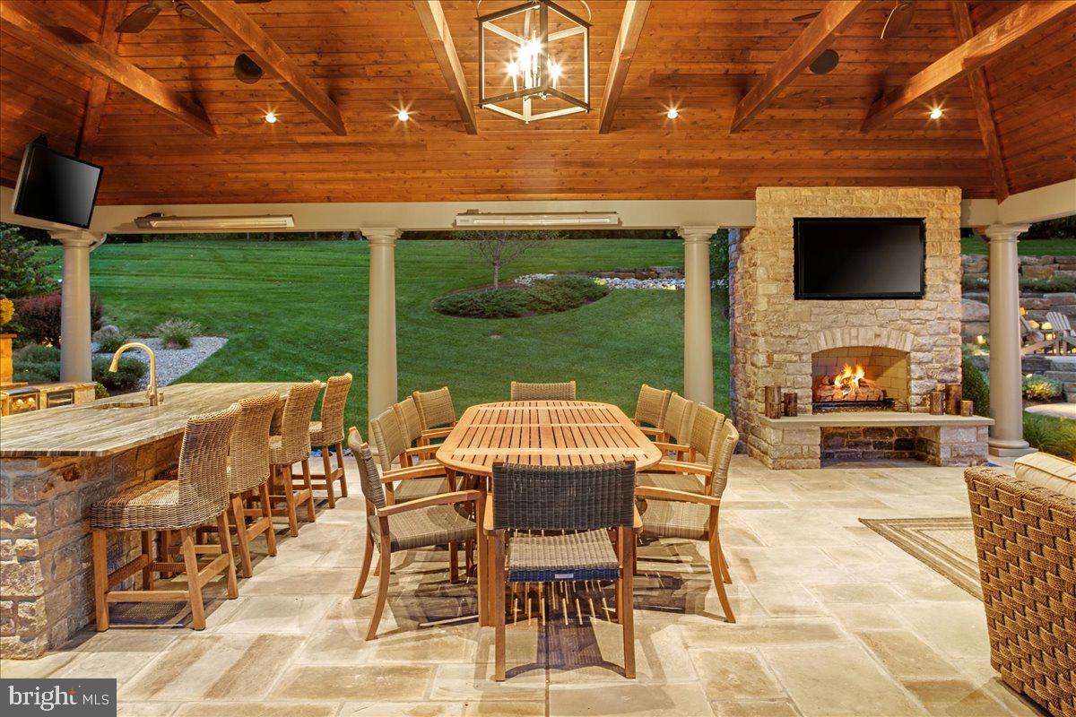 2155 Aquetong Road New Hope, PA 18938 - Photo 5 of 53 Pavilion Dining Options Primary Outdoor FirePlace