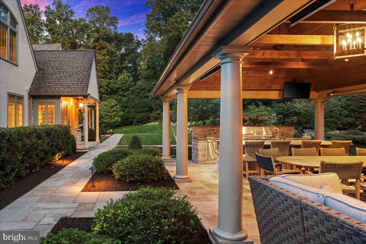 2155 Aquetong Road New Hope, PA 18938 - Photo 7 of 53 Walkway from Pavilion through Sunroom to Kitchen