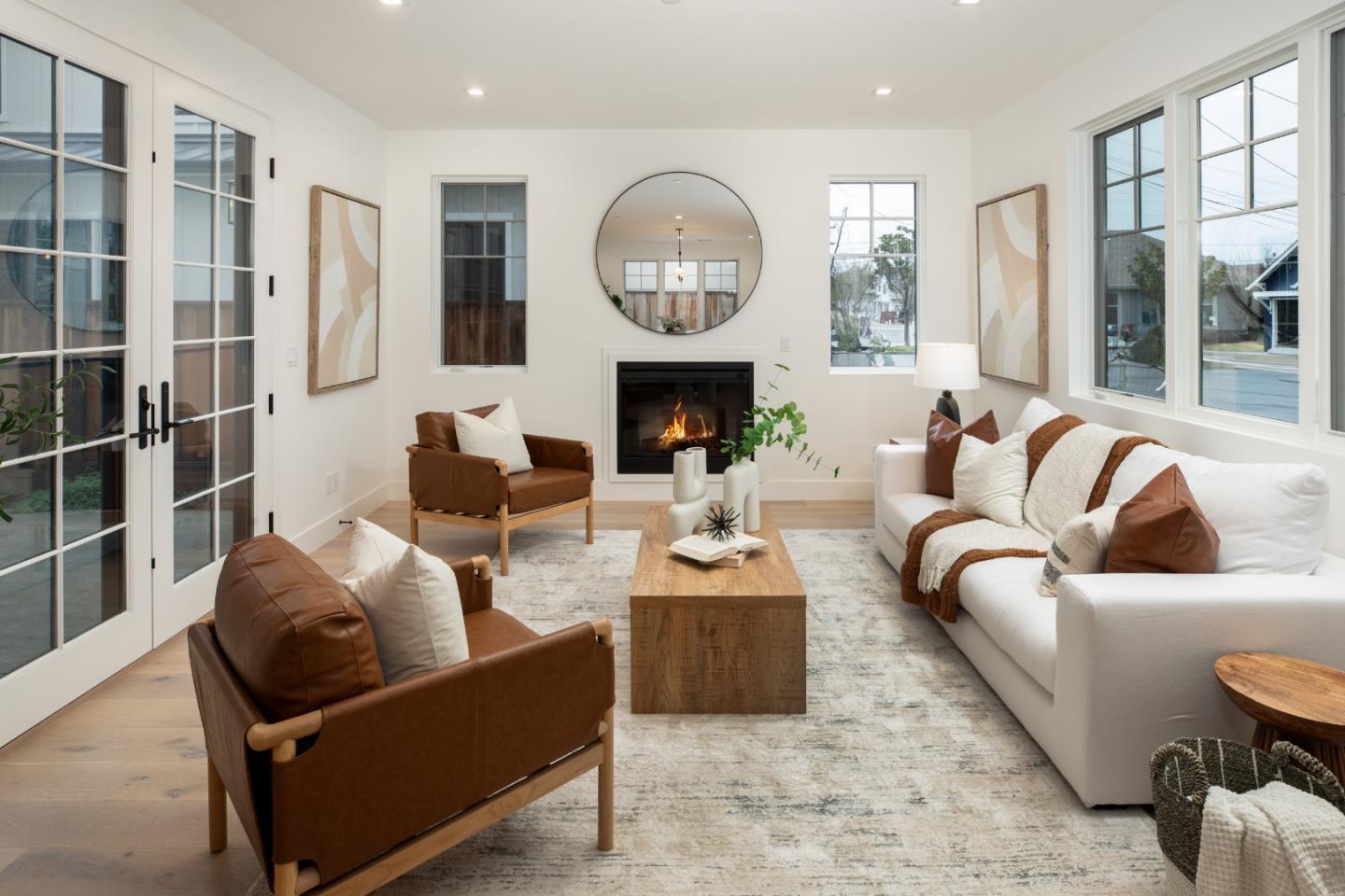 735-737 Linden Avenue Burlingame, CA 94010 - Photo 3 of 42 a living room with furniture chandelier and a large window
