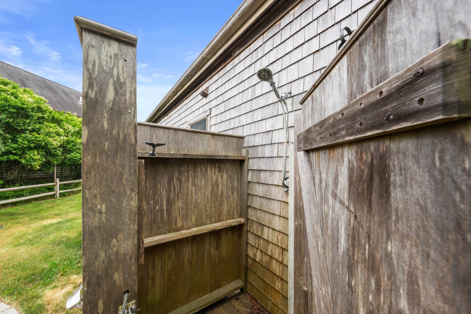 4 Berkley Street Nantucket, MA 02554 - Photo 42 of 47 a backyard of a house