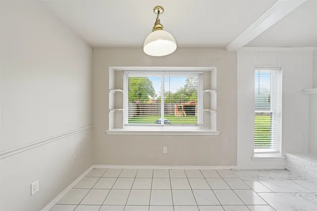 an empty room with window