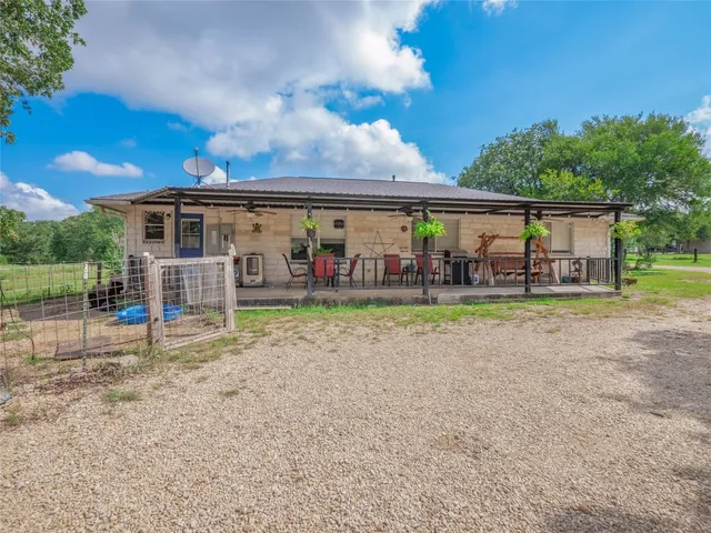 front view of a house with a outdoor space