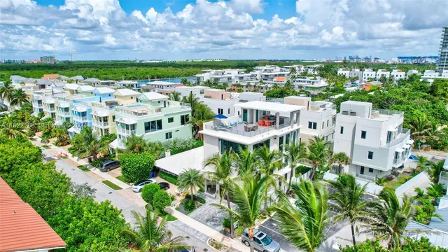 an aerial view of multiple house