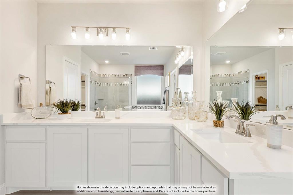 3825 Eagles Bluff Road Midlothian, TX 76065 - Photo 24 of 34 a bathroom with a sink and a mirror