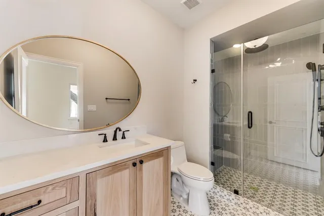 a view of a hallway with a chandelier
