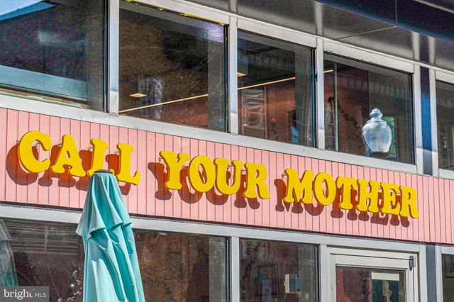 a building exterior with furniture