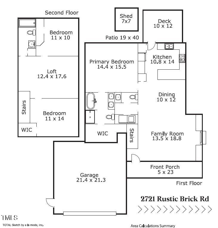 2721 Rustic Brick Road Raleigh, NC 27603 - Photo 56 of 56 Sketch Pic for MLS