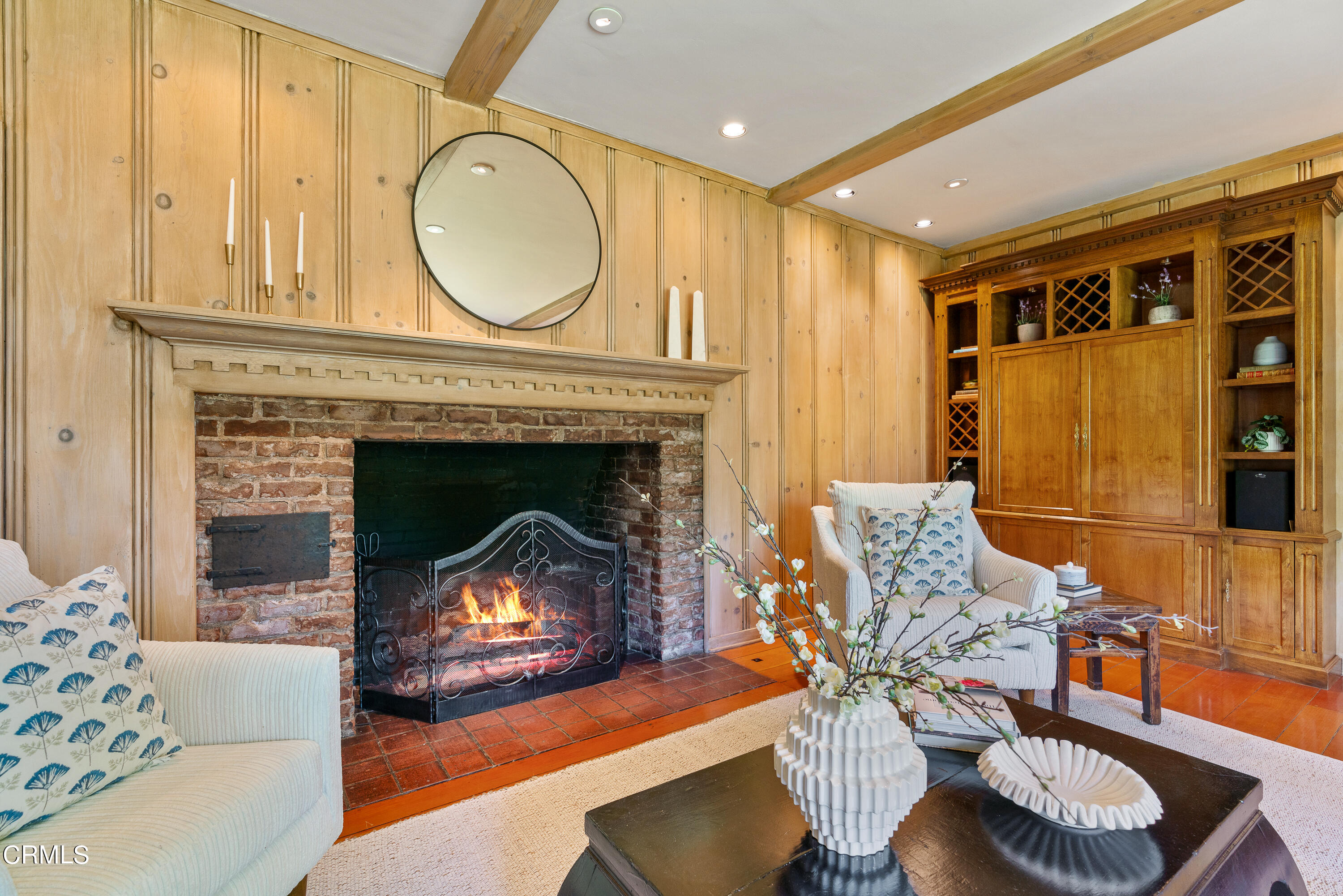 3642 Yorkshire Road Pasadena, CA 91107 - Photo 4 of 37 a living room with furniture and a fireplace
