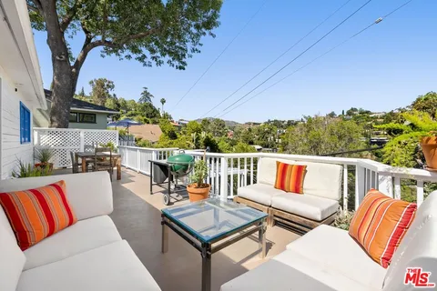 a terrace view with seating space