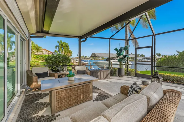 a outdoor living space with furniture