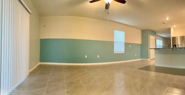 a view of a big room with a projector