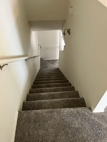 a view of a room that has a window