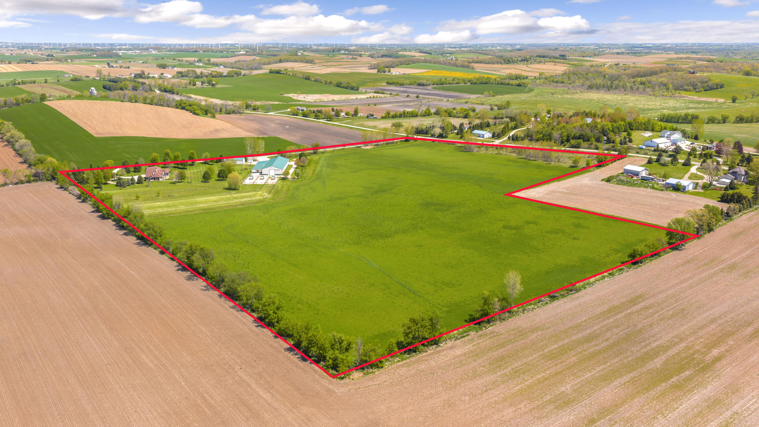 N7008 Lap Road Taycheedah, WI 53057 - Photo 2 of 50 Drone w_ lot line2