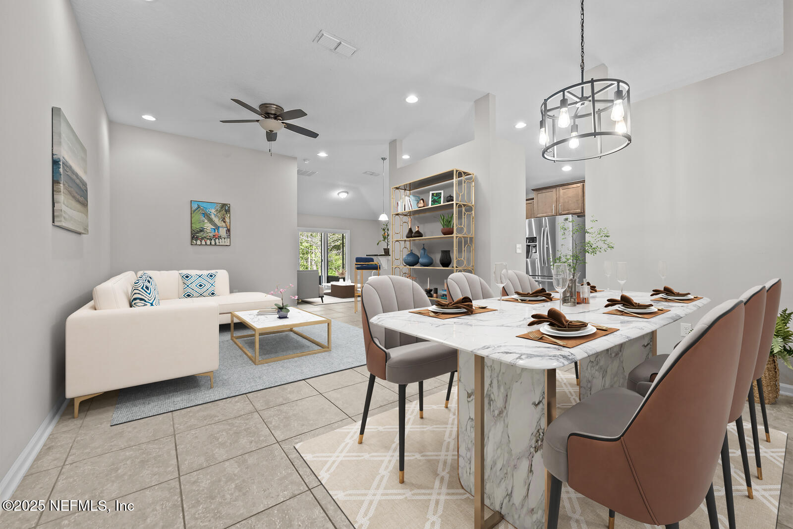 173 North Twin Maple Road St. Augustine, FL 32084 - Photo 8 of 40 Living Dining Area-virtually staged