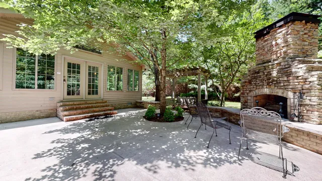 a bathroom with a tub and sink