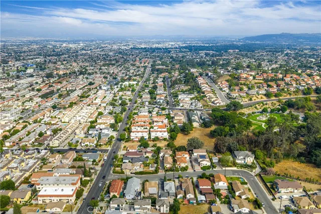 an aerial view of multiple house