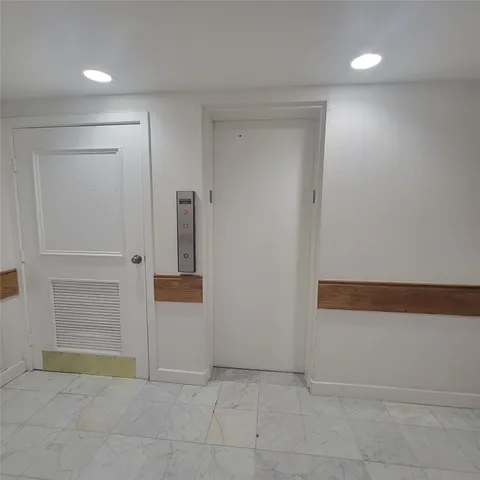 an empty room with closet