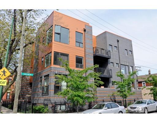 950 West Cullerton Street, Unit A Chicago, IL 60608 - Photo 1 of 12 a view of a building with a yard and potted plants