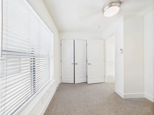 an empty room with a window