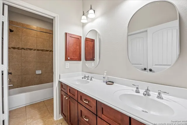 a living room with patio