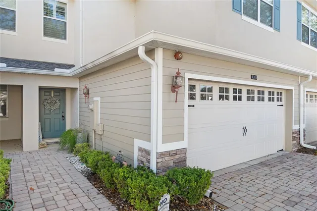 a view of a pathway besides a house