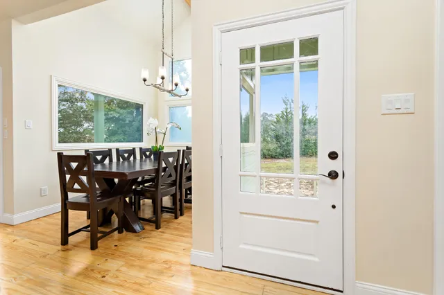a view of front door of house