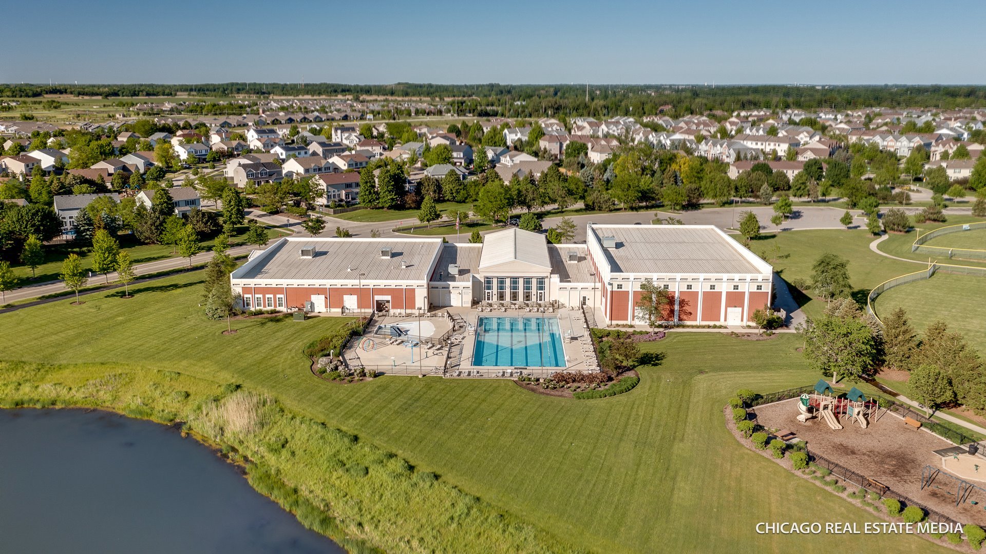 1571 Middleton Road Pingree Grove, IL 60140 - Photo 30 of 35 an aerial view of a house with a ocean view