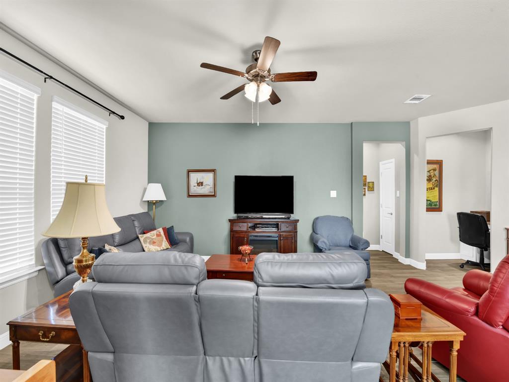 2364 Waggoner Rnch Drive Weatherford, TX 76087 - Photo 17 of 30 a living room with furniture and a flat screen tv